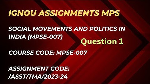 QUESTION NO 1 IGNOU ASSIGNMENT MPS, MPS007 2024