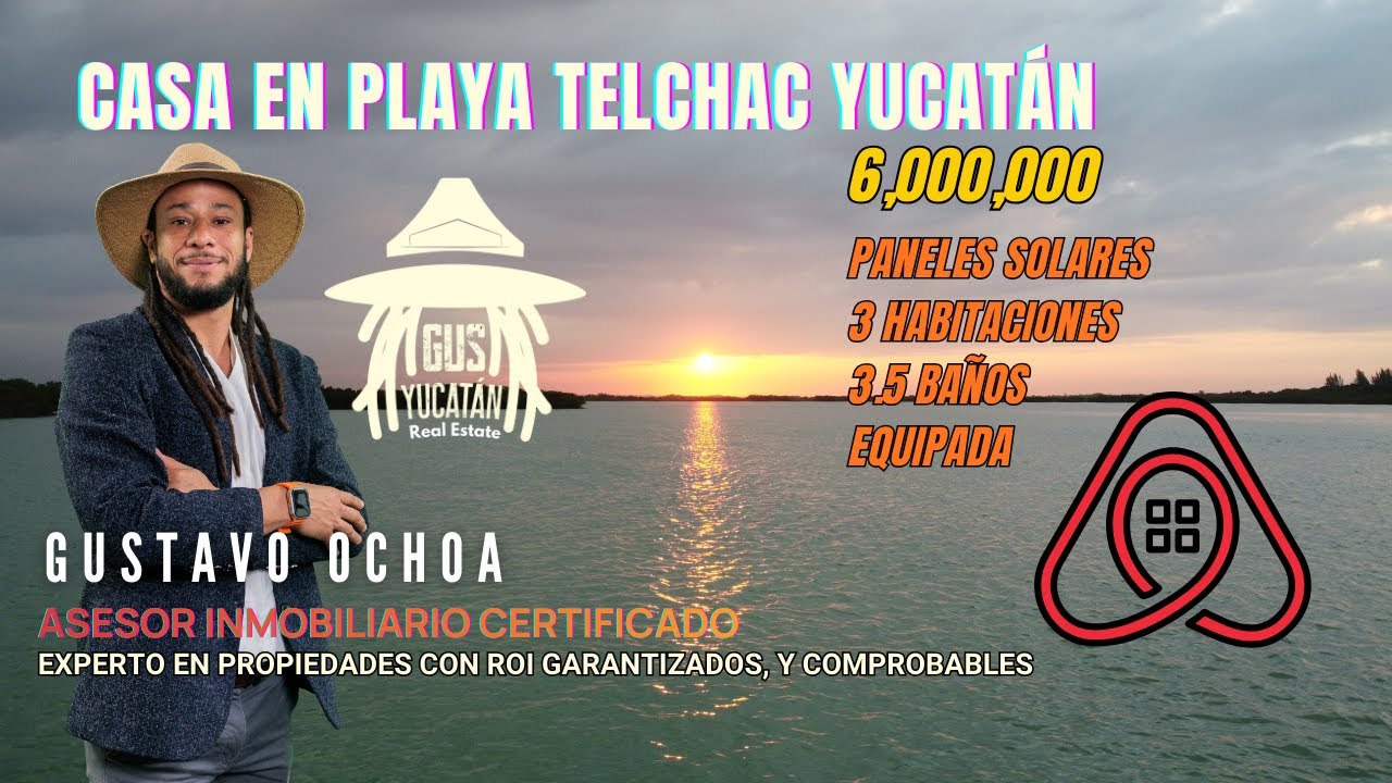 Casa en la Playa Lista para Generar Ingresos 💰 a 2 cuadras del mar con beach club en Telchac Yucatán