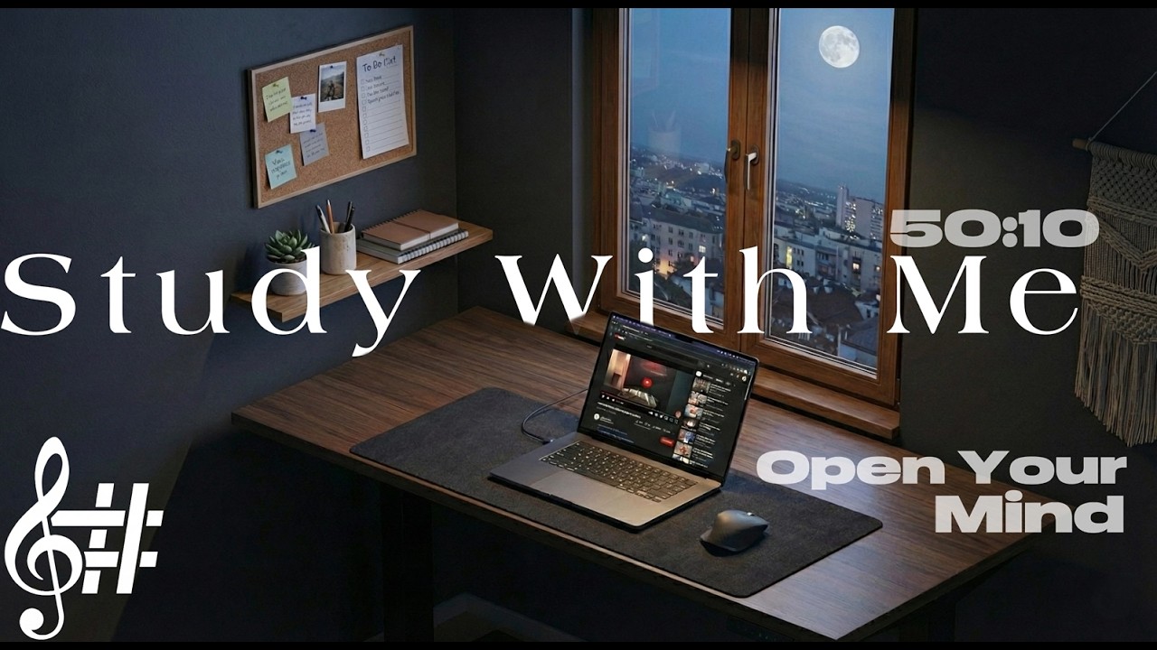 2-Hour Study With Me | 50:10 Pomodoro Timer | Open Your MİND | Silent Break #studywithme