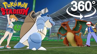 Pokemon Stadium!  360° Video !  (The First 3D VR Game Battle Experience!)