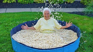 Granny Buried Alive in Pool of Popcorn *Life Hacks* | Ross Smith