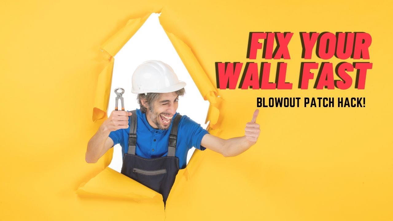 Quick & Easy Blowout Patch for Sheetrock Repair | No Backing Board Needed for Simple Fix | Sander