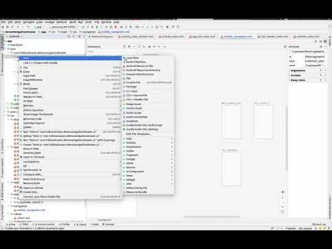 How to add a navigation destination in Android Studio 3.6