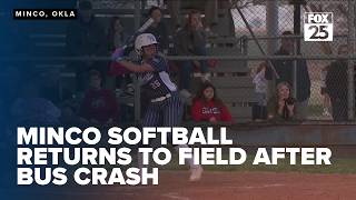 Minco Lady Bulldogs return to the field nearly six months after devastating bus crash