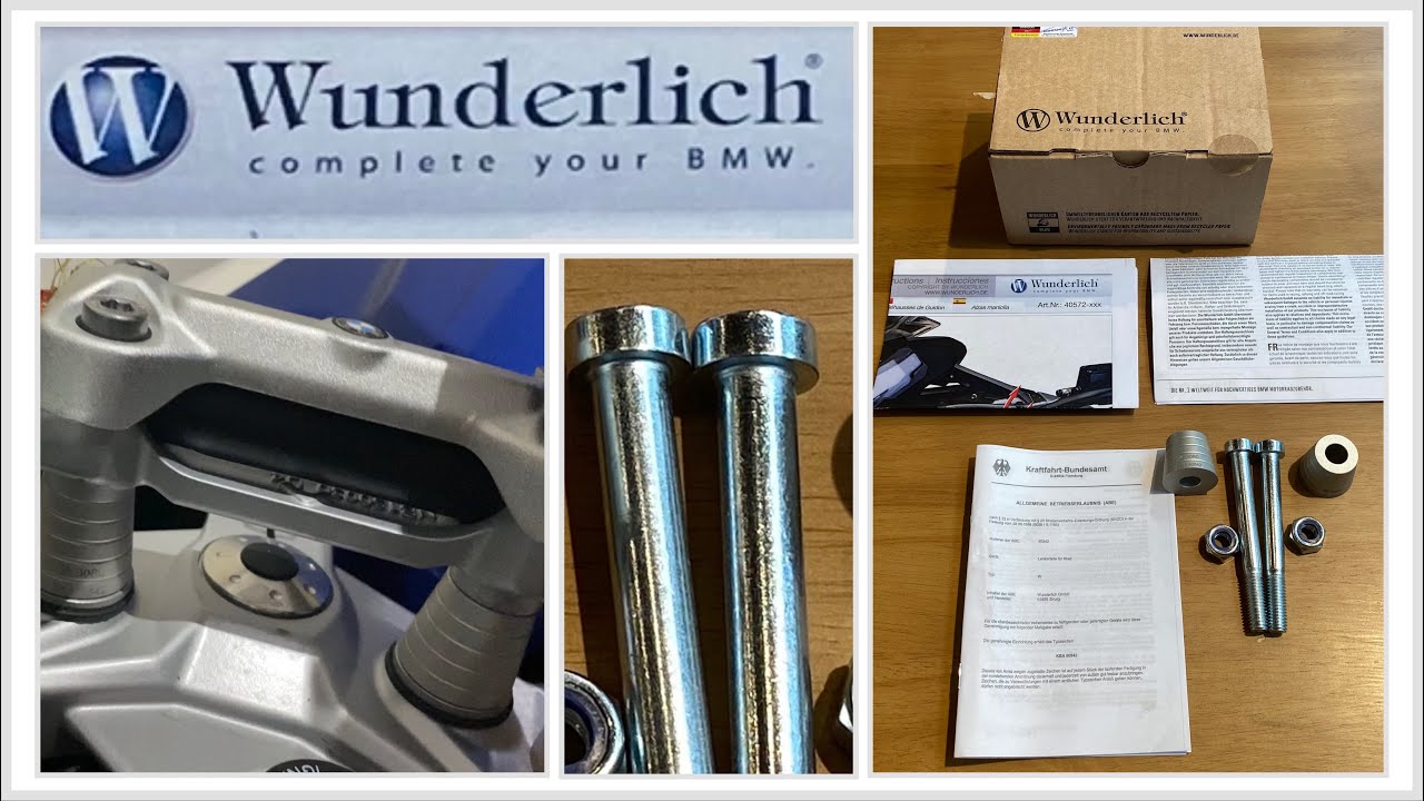 Wunderlich Handlebar Risers for BMW G310 GS YouTube