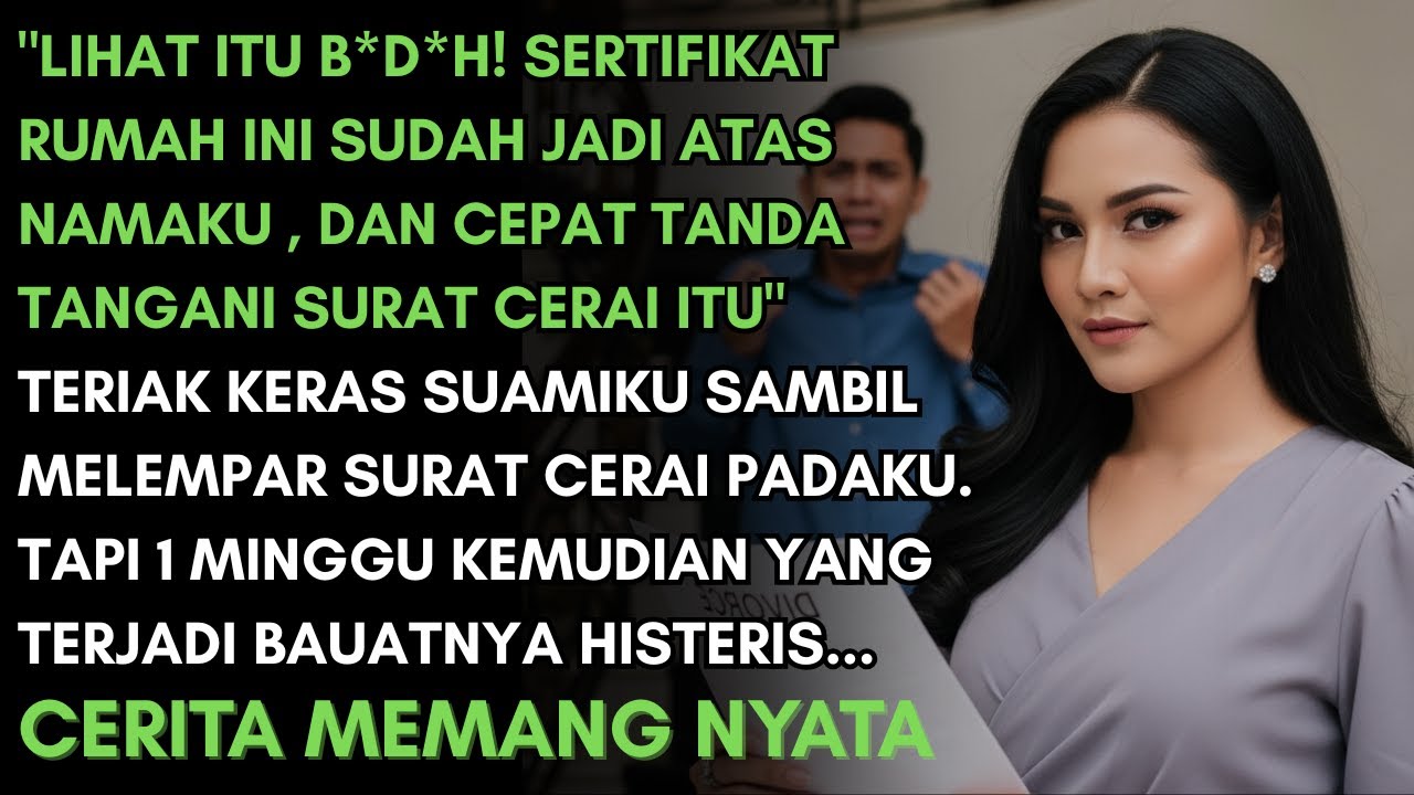 SUAMI CERAIKANKU DENGAN LICIK  UBAH SERTIFIKAT ATAS NAMANYA -1 MINGGU KEMUDIAN KUBUAT PANIK HISTERIS