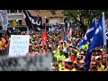 Cfmeu members protest in sydney calling for a ban on engineered stone