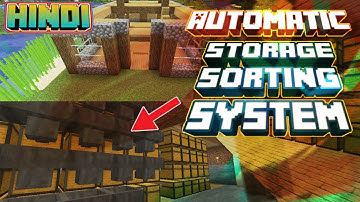 Automatic Sorting Storage system Minecraft - HINDI