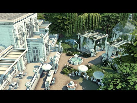 Dream wedding venue + restaurant || The Sims 4 Speed build