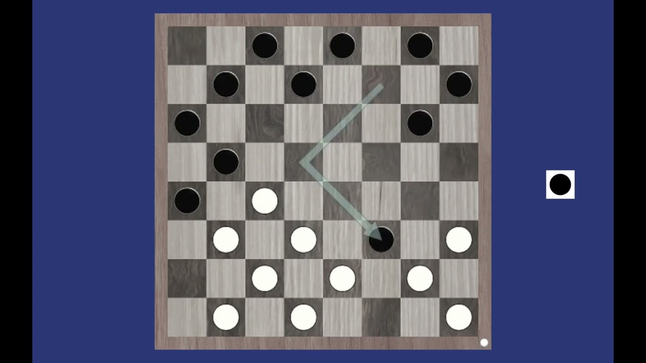 Spanish Checkers Game10-2BlackWin