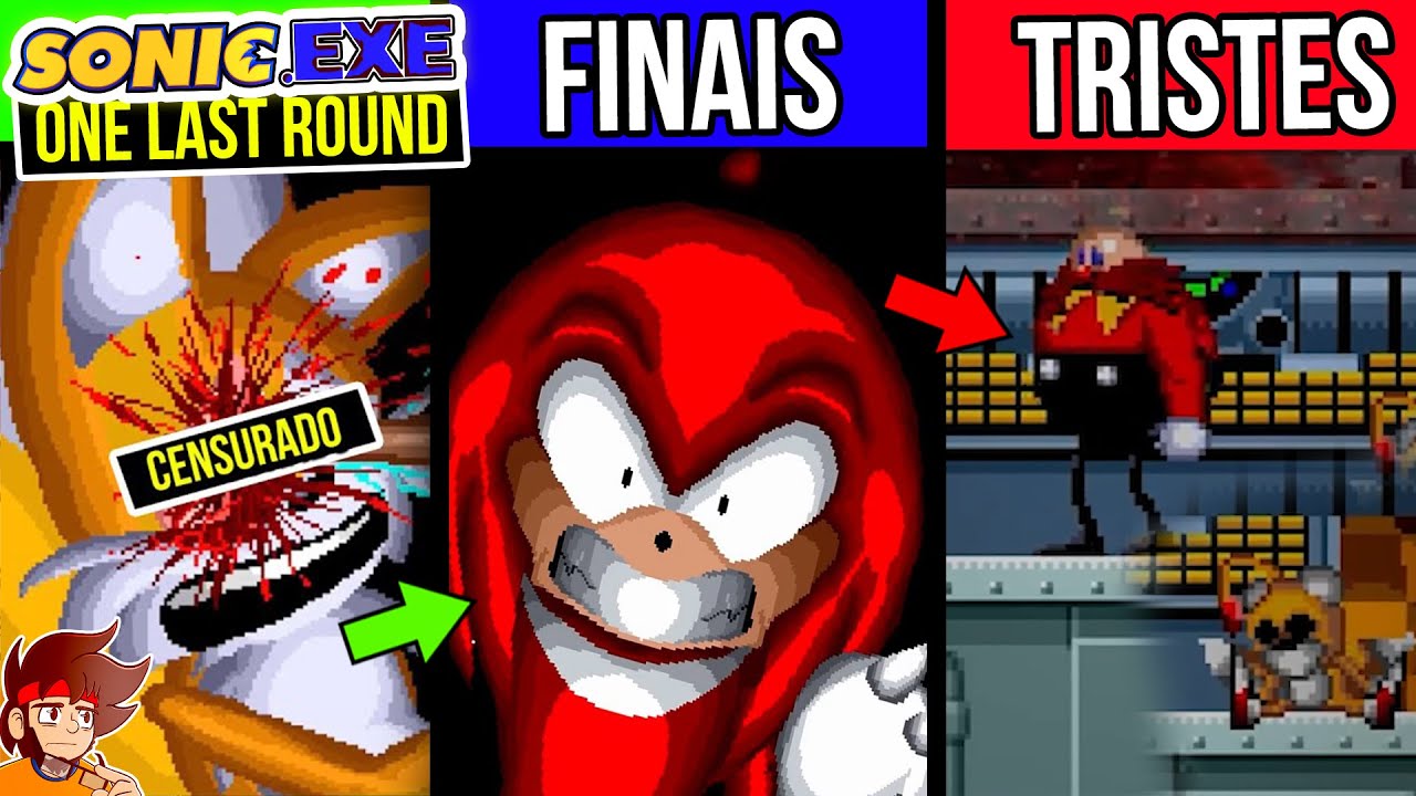 Sonic.exe One Last Round  Todos os Finais PERTUBADORES do Tails