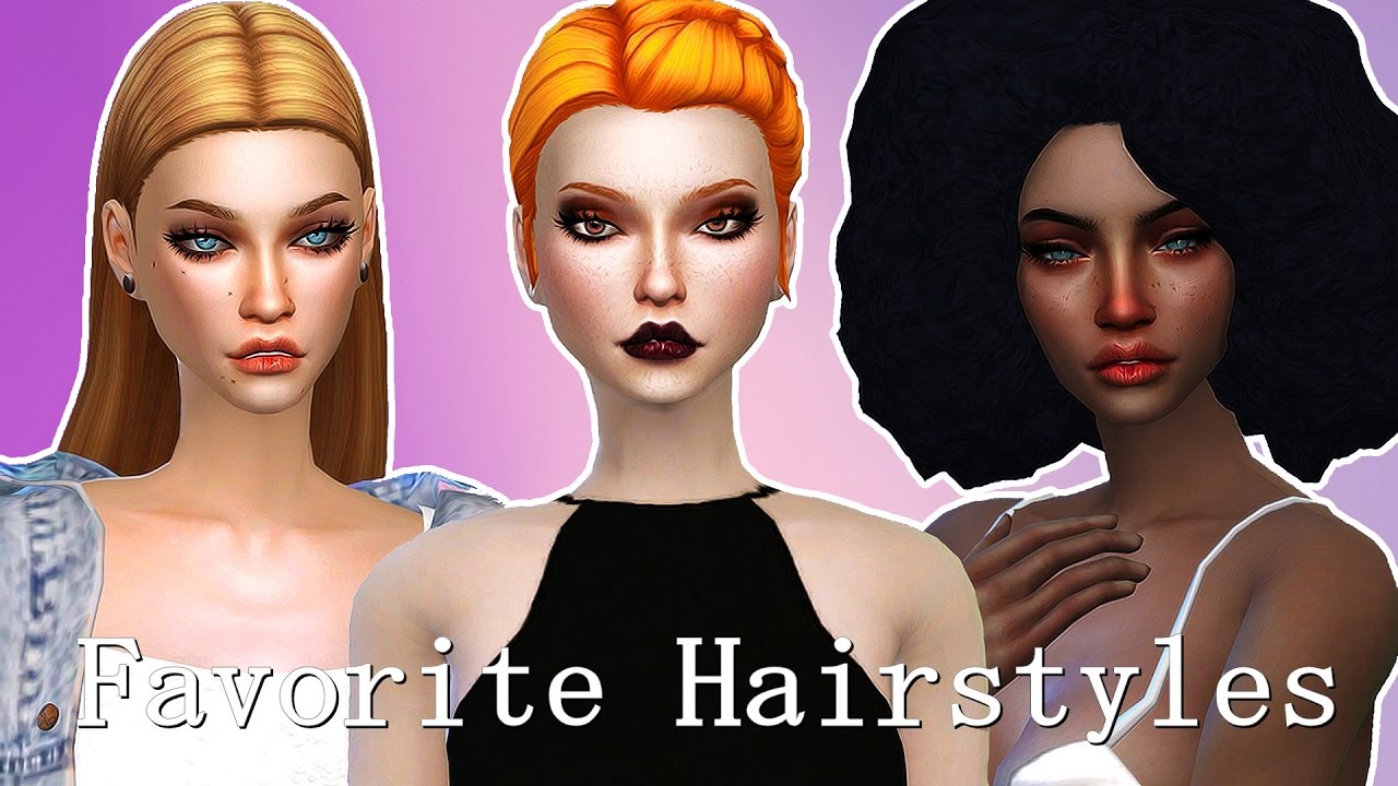 The Sims 4 | My Favorite Female Hairstyles (Maxis Match) - YouTube