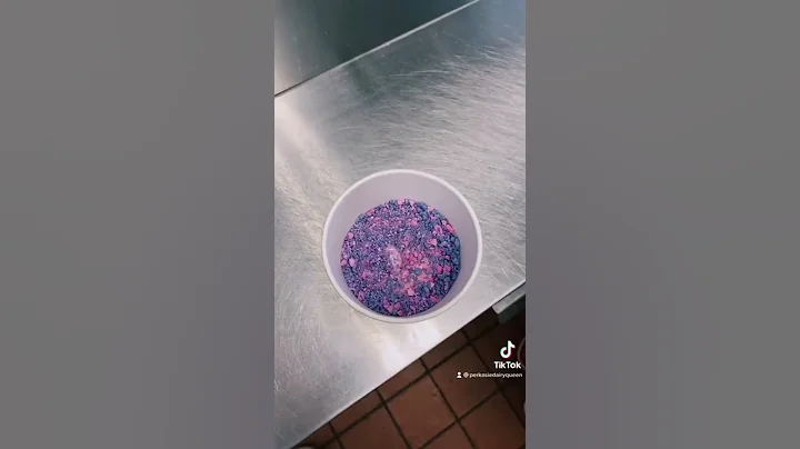 Making a cotton candy blizzard