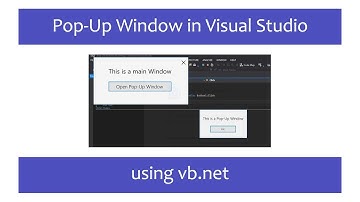 Pop Up Window in visual studio | vb.net