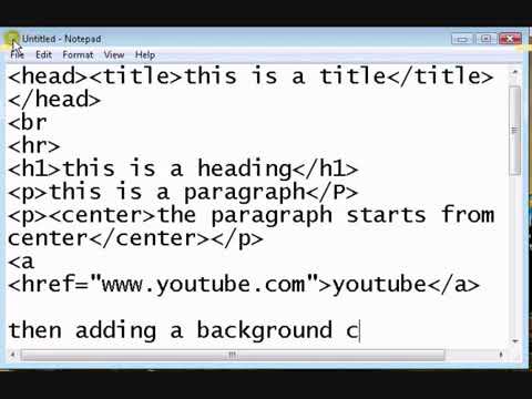 how to make a website using notepad - YouTube