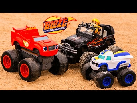 BLAZE AND THE MONSTER MACHINE Nickelodeon Paw Patrol and Blaze Driving 