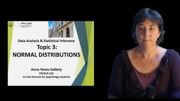 Topic 3: Standard normal distribution – Statistics for psychology undergraduates