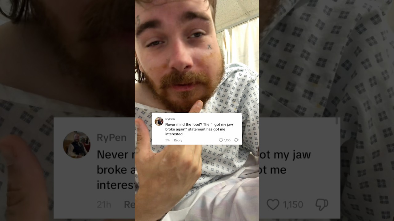 How I broke my Jaw + Reviewing Hospital Food 