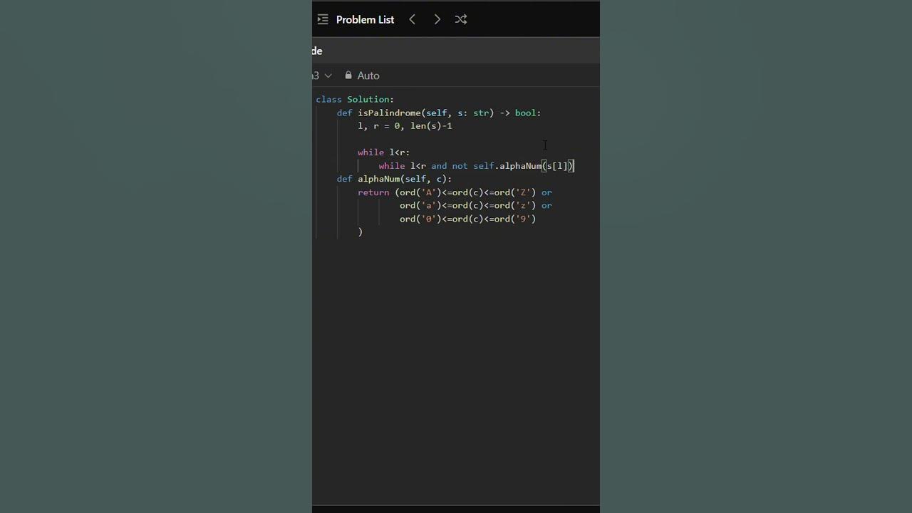  day33 leetcode problem valid palindrome youtube