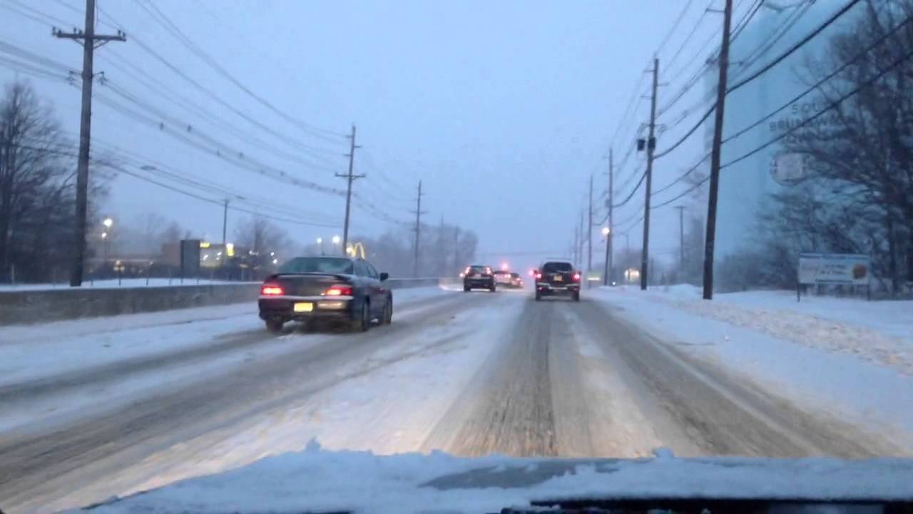Driving in the snow storm - YouTube