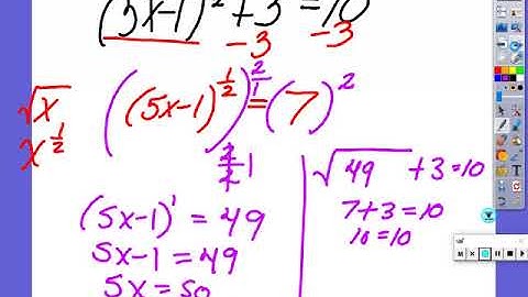7.7 Solving Radical Equations