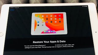 Set up new ipad restoring photos, documents, from old