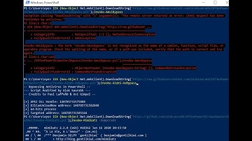 Bypass AMSI with in Memory execution in Powershell