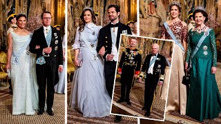 King Fredrik and Queen Marry of Denmark visit Sweden  Gala dinner and a boat ride