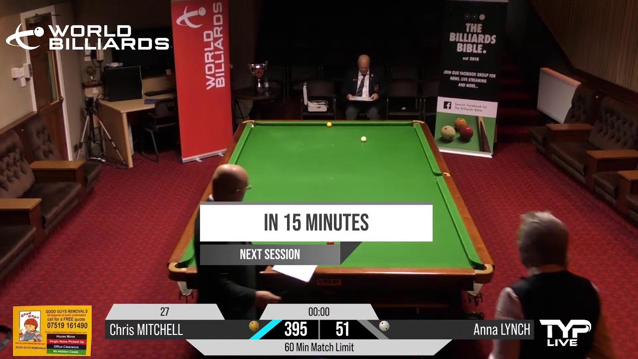 Chris Mitchell vs Anna Lynch Group Stages Welsh Open 2021 World Billiards