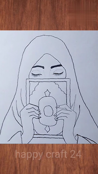 Worship by muslim girl #quran #muslimart #muslim #arabic #islamic #art #pencilsketch #shorts #yt
