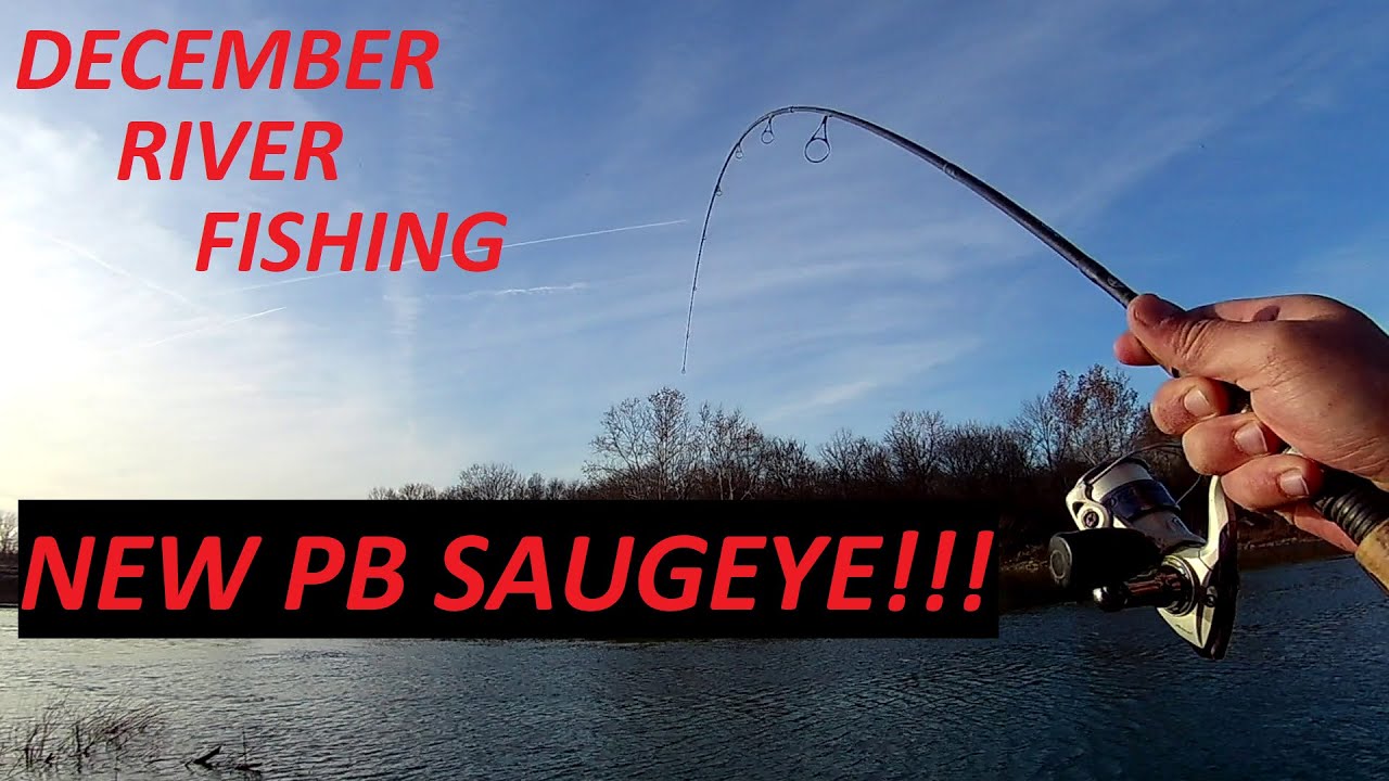 Catching River Saugeye - New Personal Best! - December River