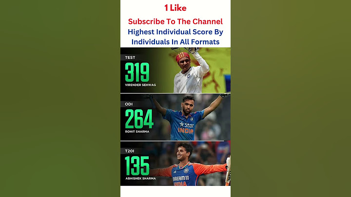 Highest Individual Score For India In All Formats #abhisheksharma ind vs eng 1st odi highlights