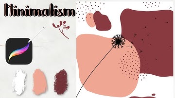 How to make a minimalist drawing in Procreate ・ dandelion digital drawing tutorial