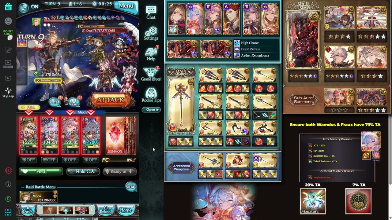 【グラブル】【GBF】Siete FA Solo 7:24 Wamdus Magna WO