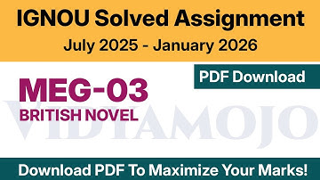 IGNOU MEG 03 Solved Assignment 2025-26 PDF Download