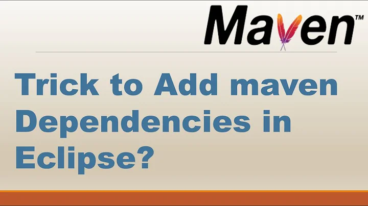 The trick to add maven dependency||Enable index downloads in Eclipse for Maven dependency search?