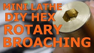 Rotary Broaching a Hex Key Recess on a Mini Lathe