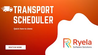 How to setup the transport Scheduler | Ryela Jobs Training