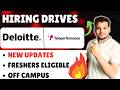 Deloitte, Teleperformance Hiring Drive Announced | Off Campus Job Drive | 2026, 2025 Batch Hiring