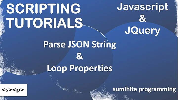 Javascript Tutorial | JQuery tutorial | JSON parse Javascript, JSON parse JQuery, Scripting Tutorial