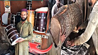 The process of making wooden Drum (dhole\dholak) #woodturning #woodworking #drums #making #wood