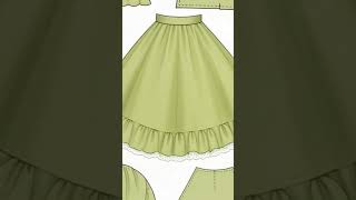 Beautiful Ladies Frock Cutting Design | Easy Dress Pattern &amp; Sewing Tutorial ✂️👗#shorts #frock