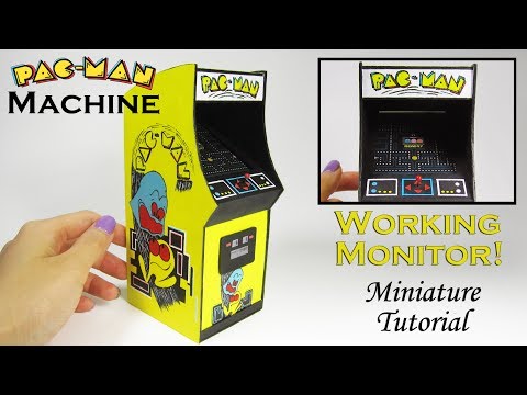 Miniature DIY: PacMan Arcade Game (with working monitor!)