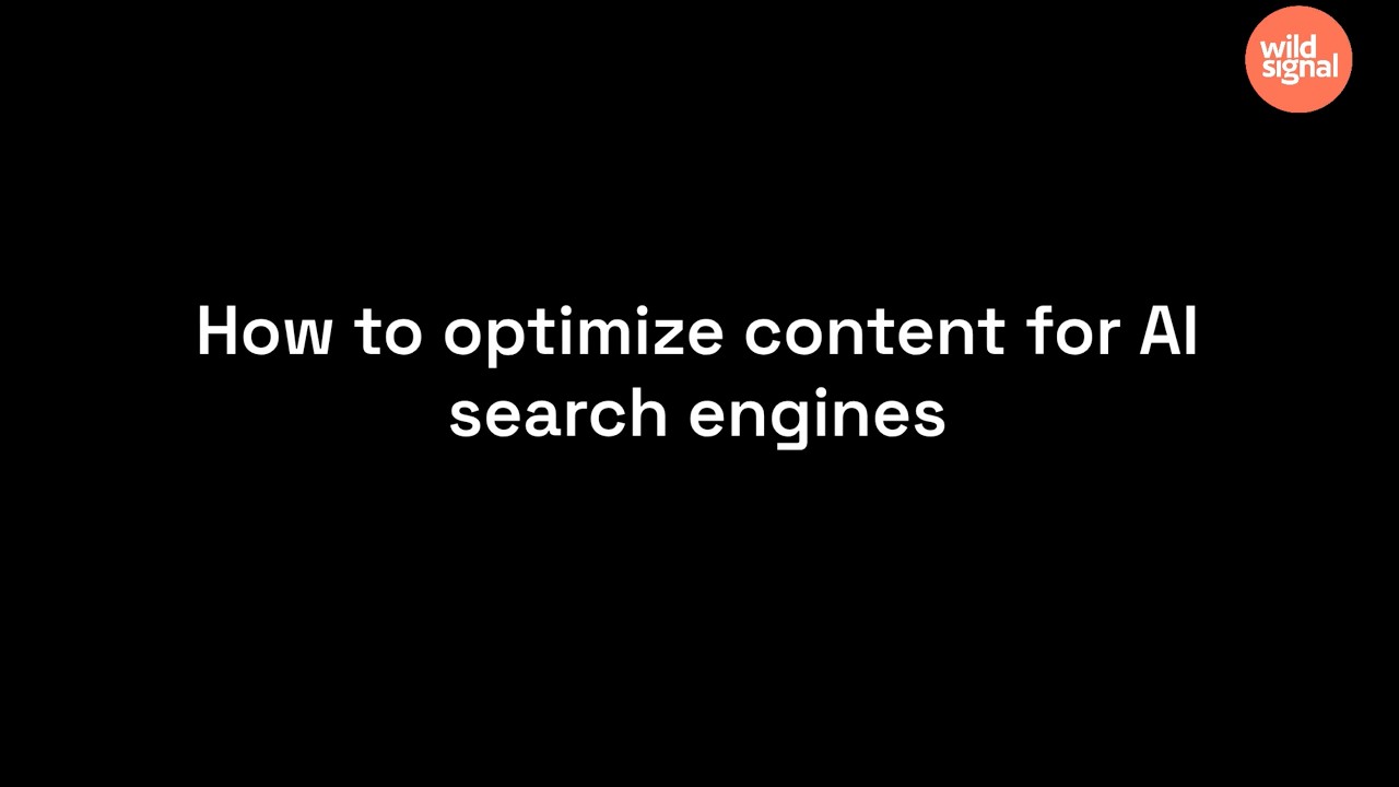 How to Optimize Content for AI Search Engines #aioptimization #geo ...