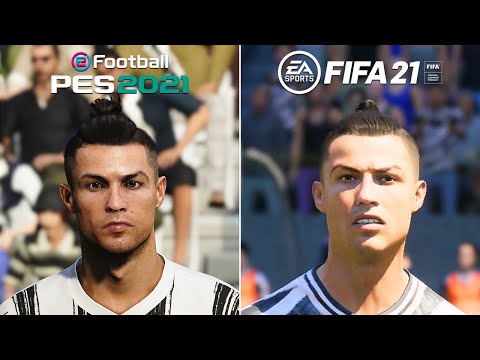 PES 2021 Vs. FIFA 21 - Player Faces Comparison | HD