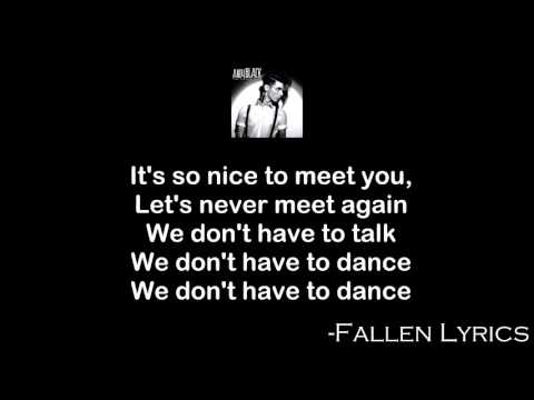 Andy Black - We Don\'t Have To Dance [Lyric Video] [HD]