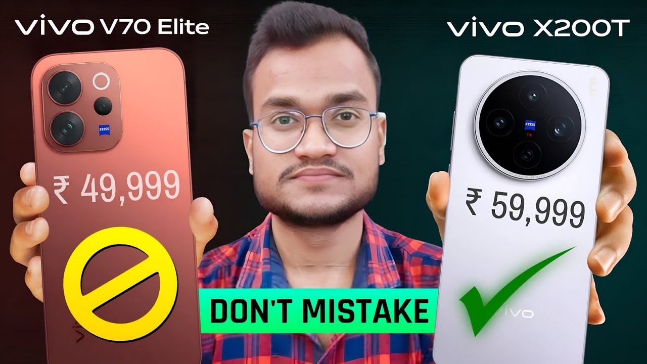 Vivo V70 Elite vs Vivo X200t Comparison | Vivo V70 Elite Price In India, Processor, Camera, Battery