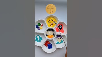 Guess the mixed colors of Squid Game #colormixing #asmr #satisfying #squidgame #squidgame2