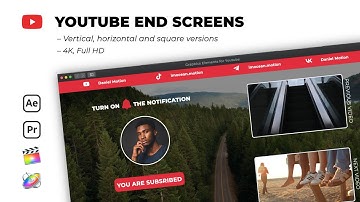 Youtube End Screens |  | After Effects, Premiere Pro and FCPX Template (Video Template)