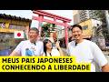 Meus pais japoneses conhecendo a Liberdade pela primeira vez